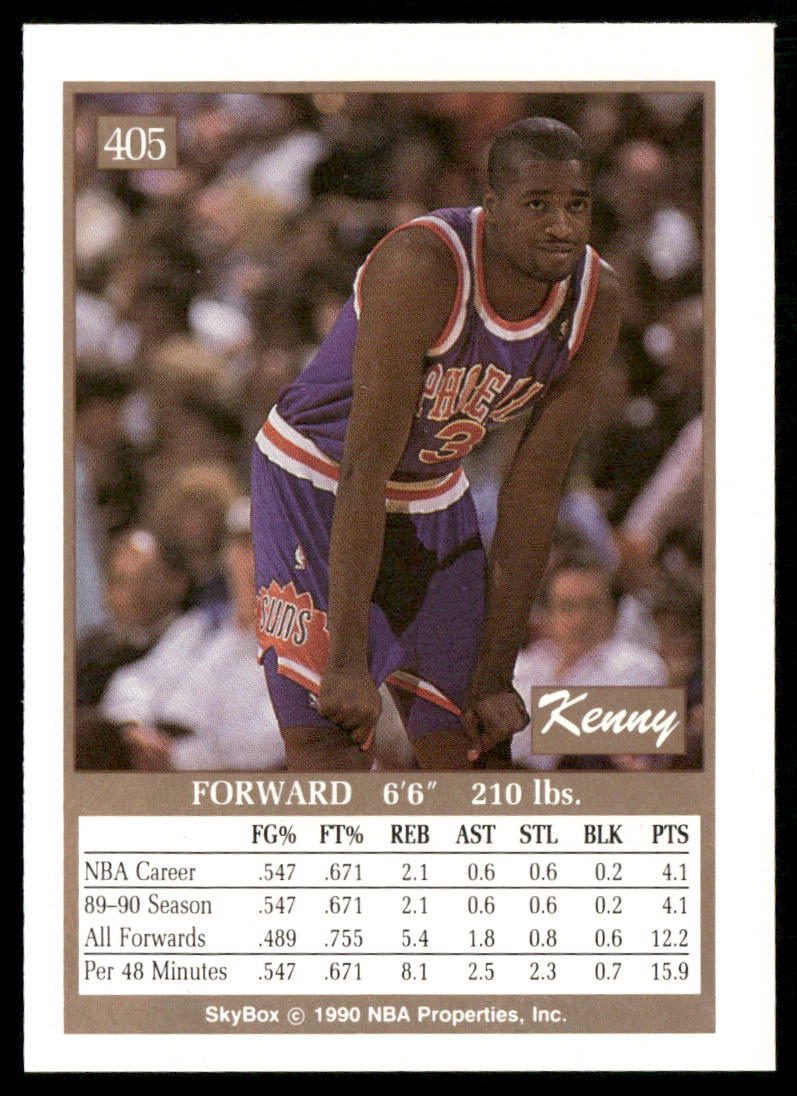 Kenny Battle 1990-91 SkyBox #405 RC Phoenix Suns