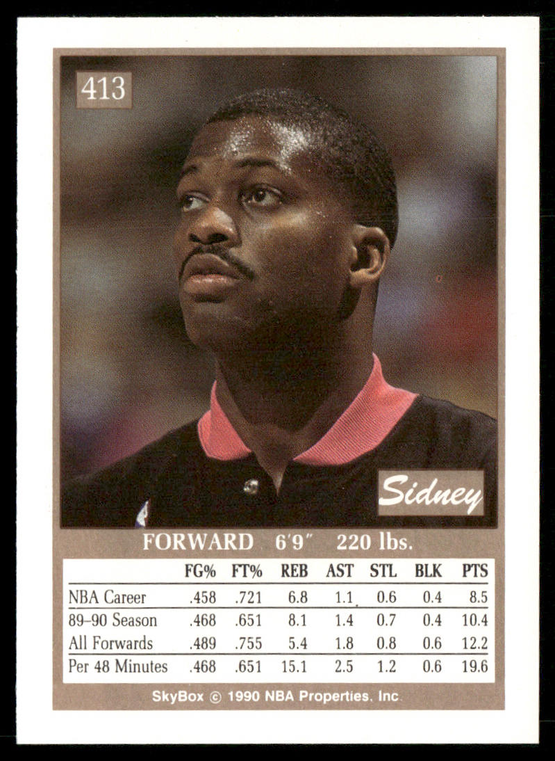 Sidney Green 1990-91 SkyBox #413 San Antonio Spurs