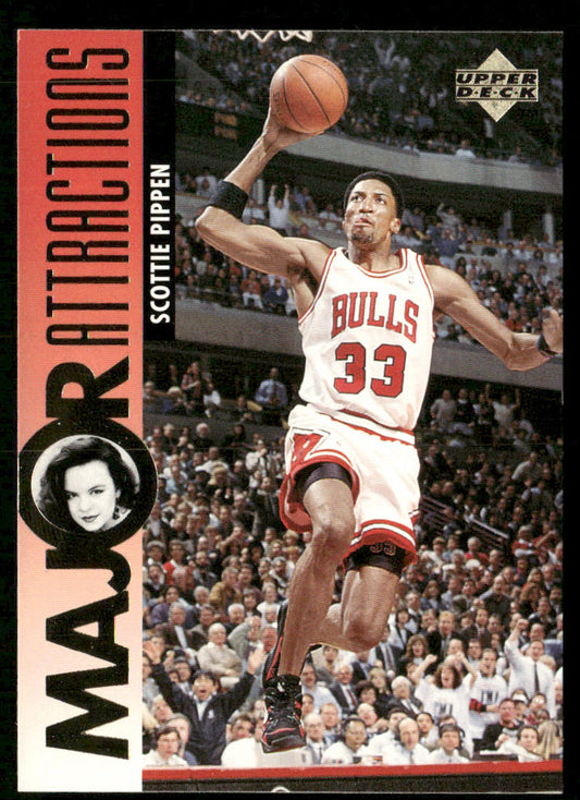 Scottie Pippen / Jenna Von Oy 1995-96 Upper Deck Electric Court #338 Bulls