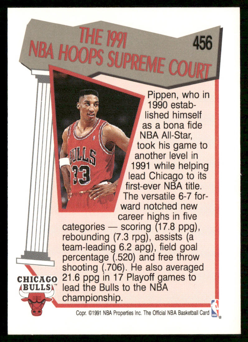 Scottie Pippen 1991-92 Hoops #456 Chicago Bulls