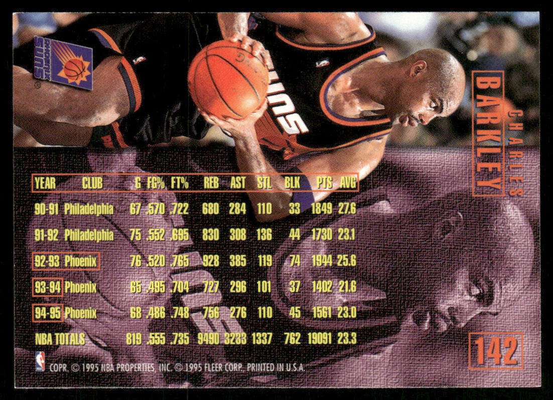 Charles Barkley 1995-96 Fleer #142 Phoenix Suns