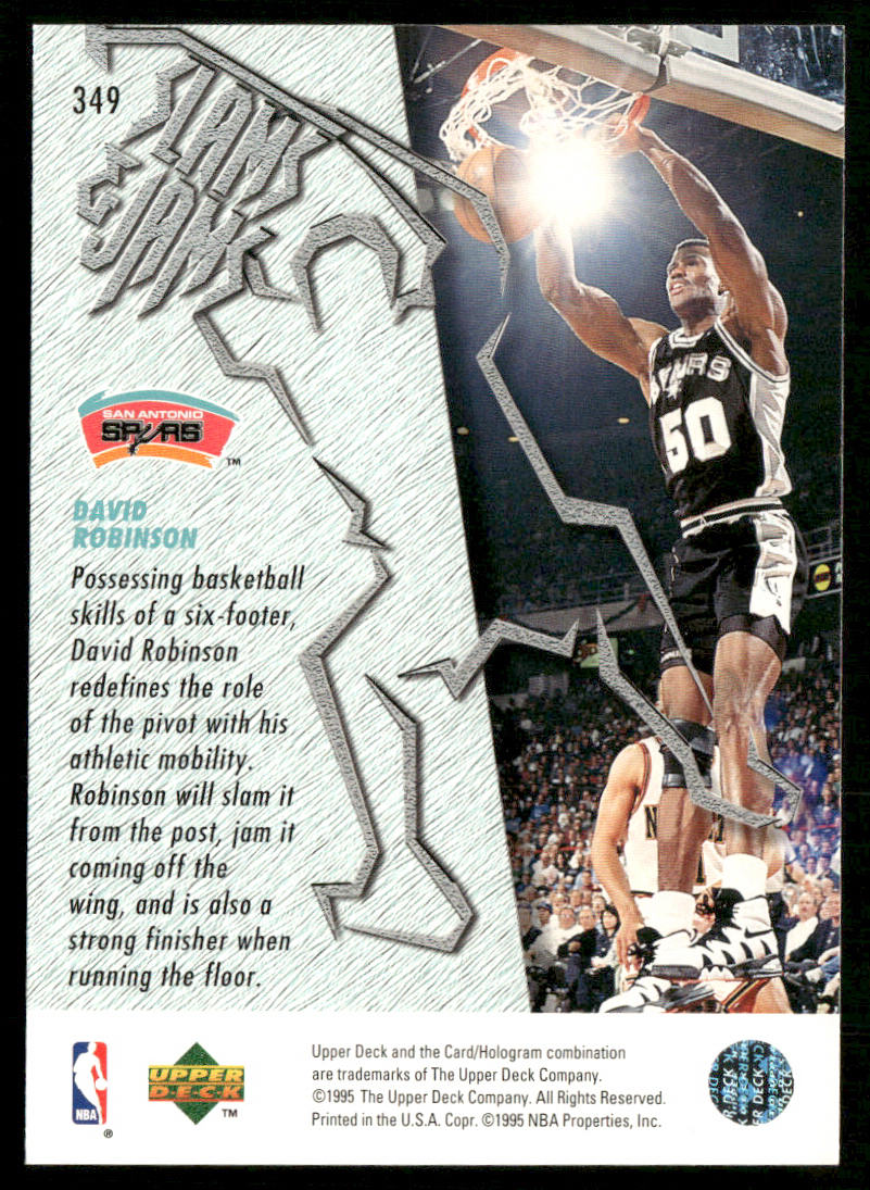 David Robinson 1995-96 Upper Deck #349 San Antonio Spurs