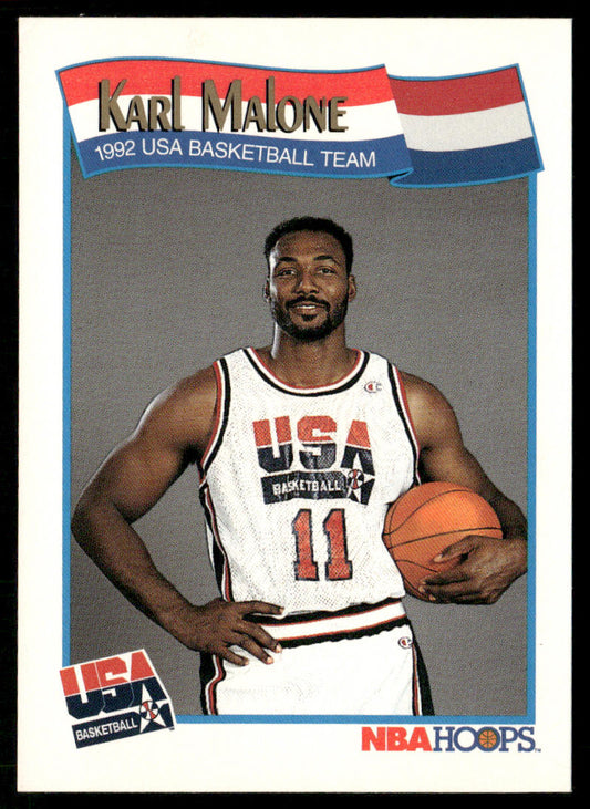 Karl Malone 1991-92 Hoops #580 USA