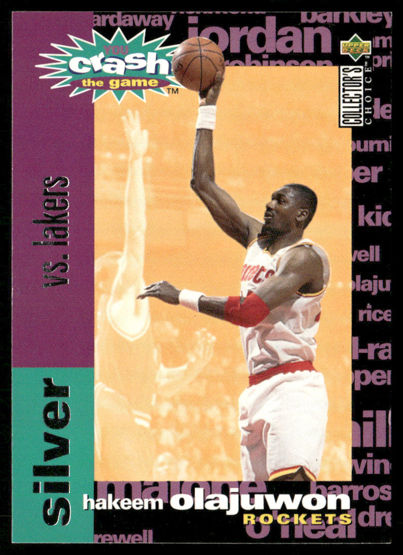Hakeem Olajuwon 1995-96 Collector's Choice You Crash the Game Silver #C10a