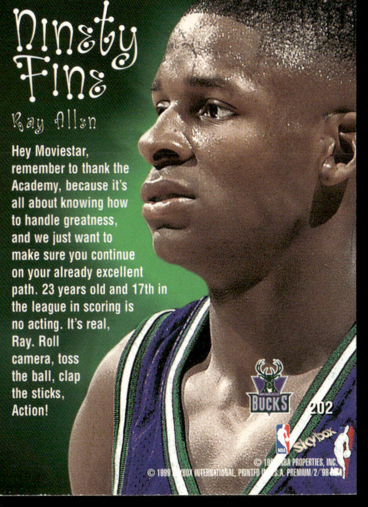 Ray Allen 1998-99 SkyBox Premium #202 Milwaukee Bucks