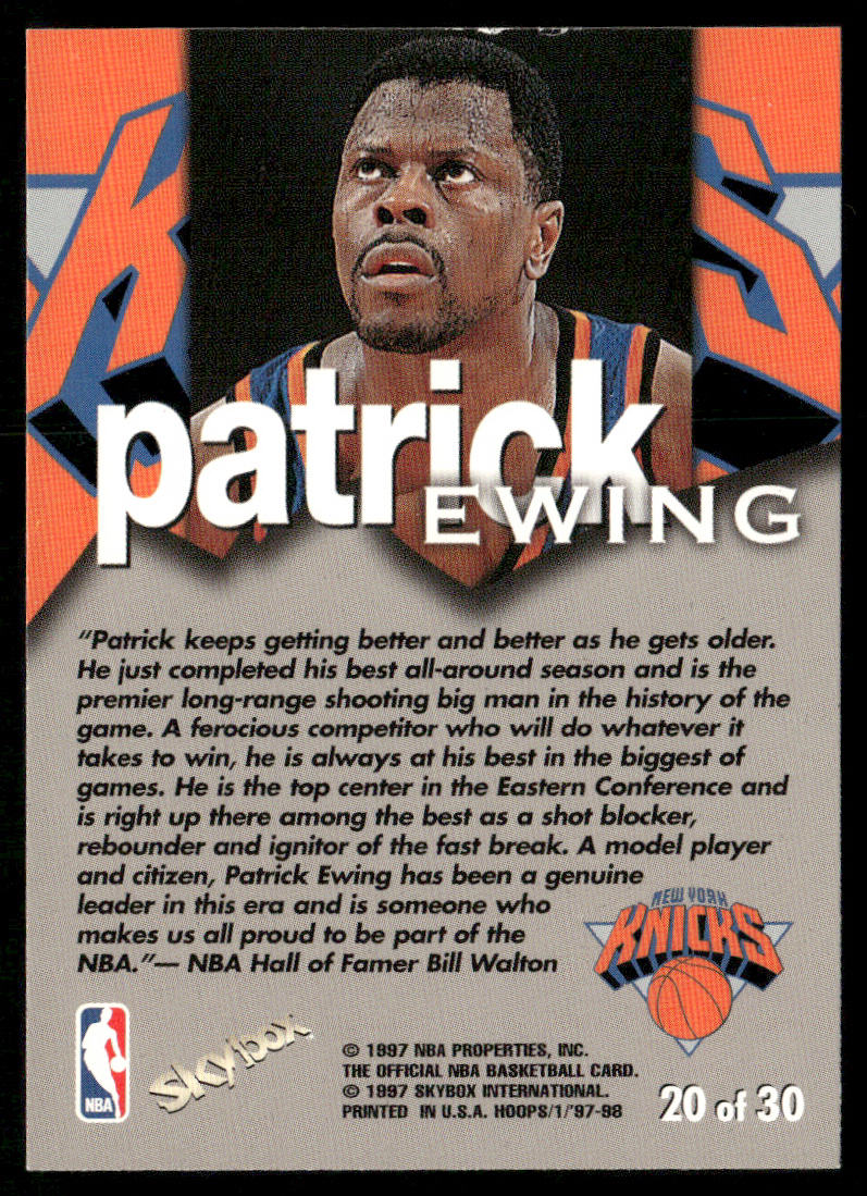 Patrick Ewing 1997-98 Hoops Talkin' Hoops #20 New York Knicks
