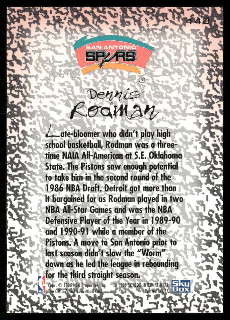 Dennis Rodman 1994-95 Hoops #448 San Antonio Spurs