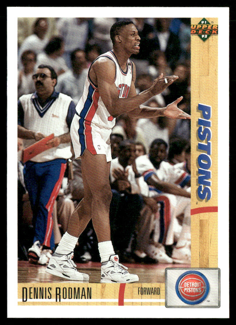 Dennis Rodman 1991-92 Upper Deck Italian #50a Detroit Pistons