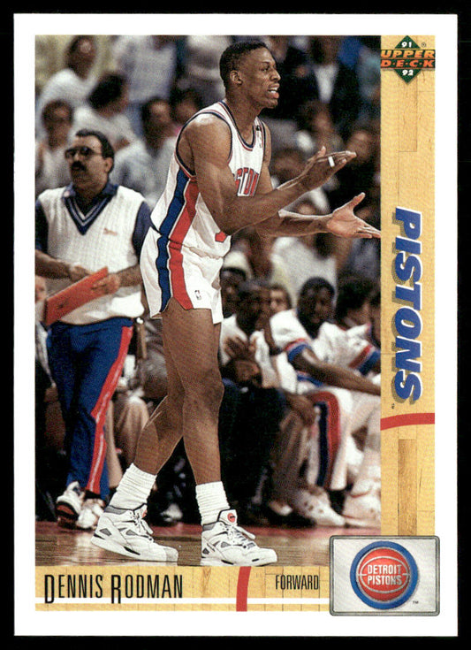 Dennis Rodman 1991-92 Upper Deck Italian #50a Detroit Pistons