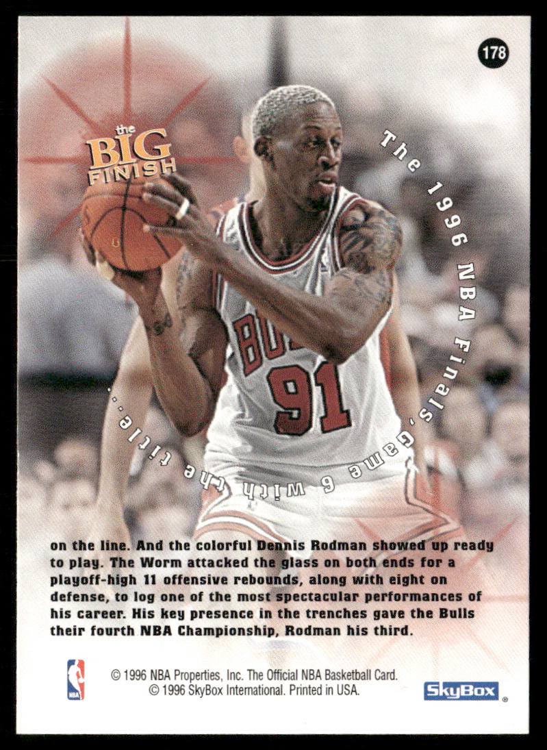 Dennis Rodman 1996-97 Hoops #178 Chicago Bulls