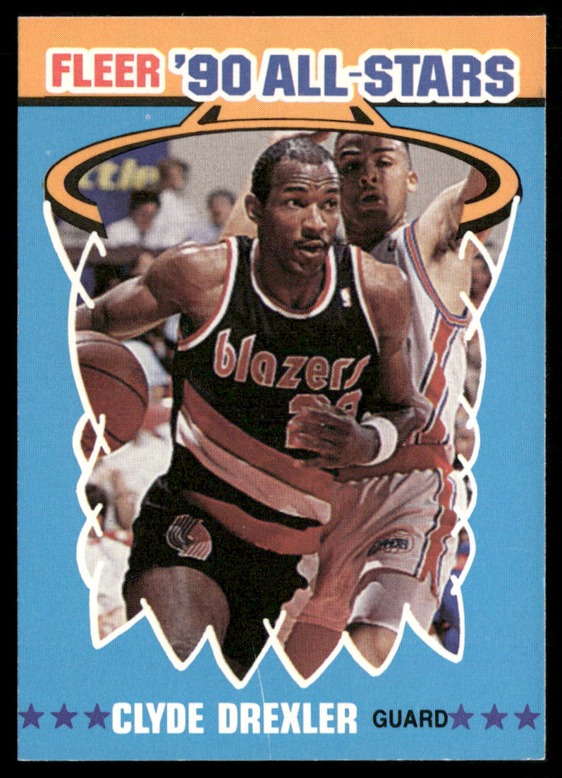 Clyde Drexler 1990-91 Fleer All-Stars #11 Portland Trail Blazers