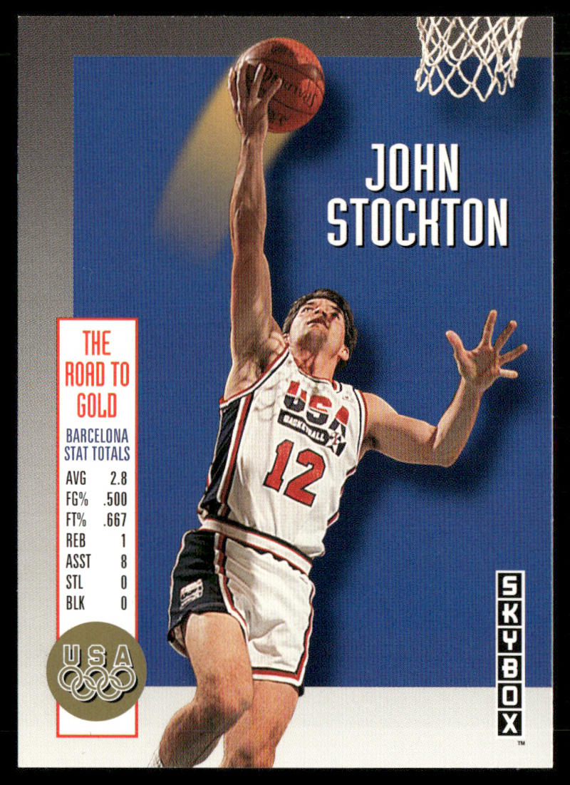 John Stockton 1992-93 SkyBox Olympic Team #USA3 USA