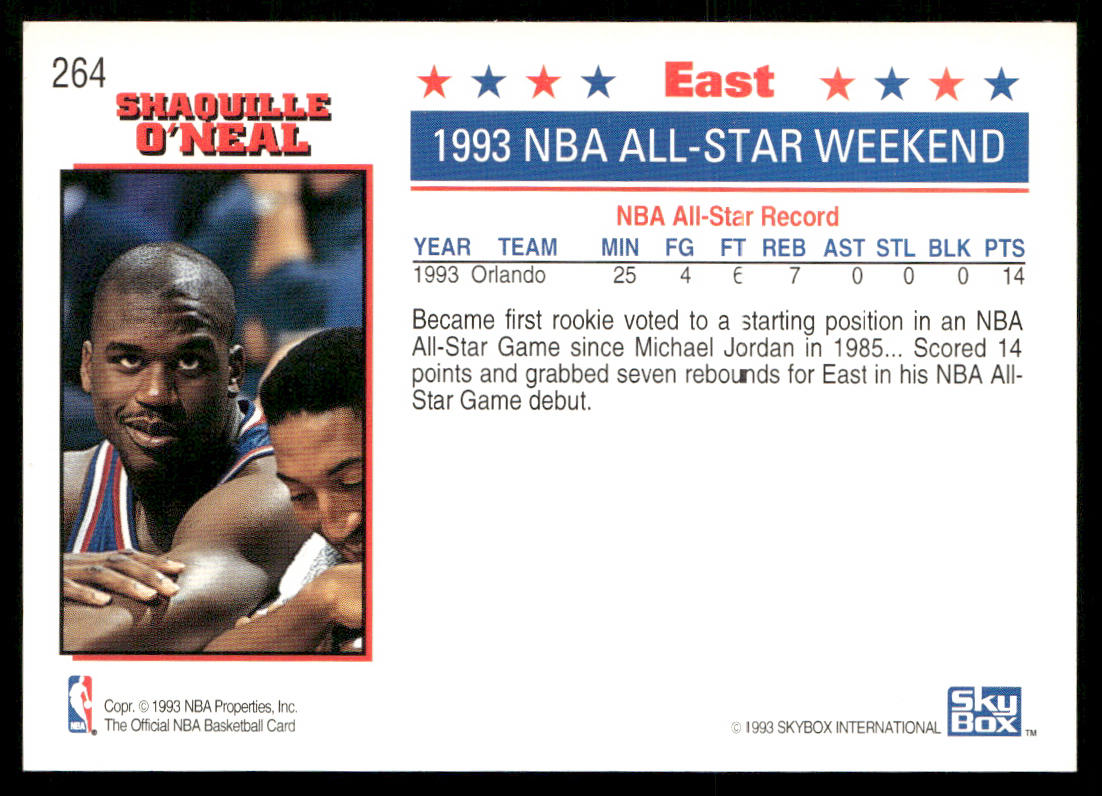 Shaquille O'Neal 1993-94 Hoops #264 Orlando Magic