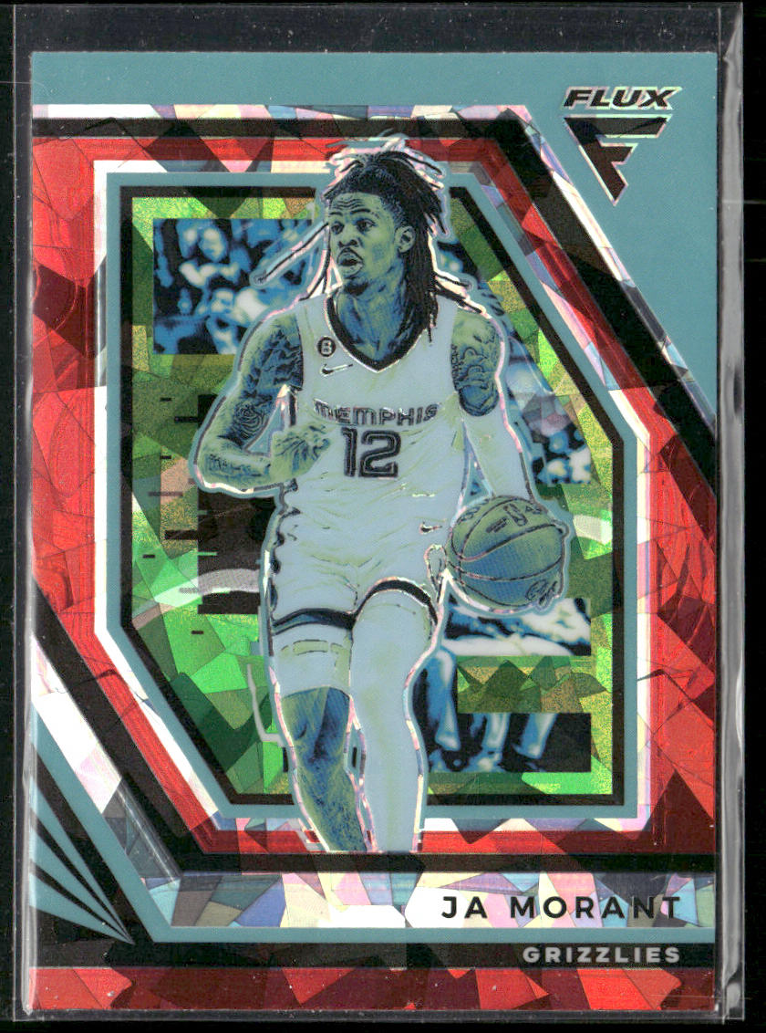 Ja Morant 2022-23 Panini Flux Red Cracked Ice #159 Memphis Grizzlies