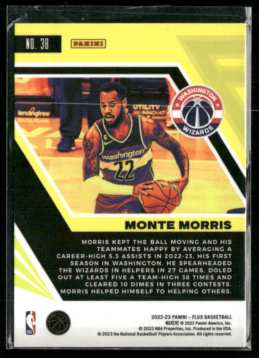 Monte Morris 2022-23 Panini Flux #38 Washington Wizards