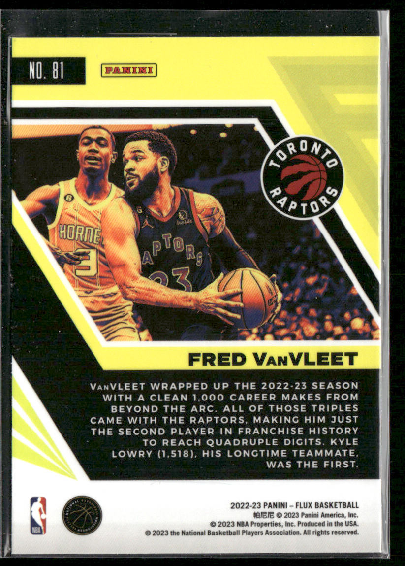 Fred VanVleet 2022-23 Panini Flux #81 Toronto Raptors