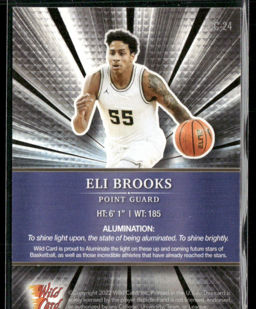 Eli Brooks 2021-22 Wild Card Alumination #ABC-24 Michigan Wolverines