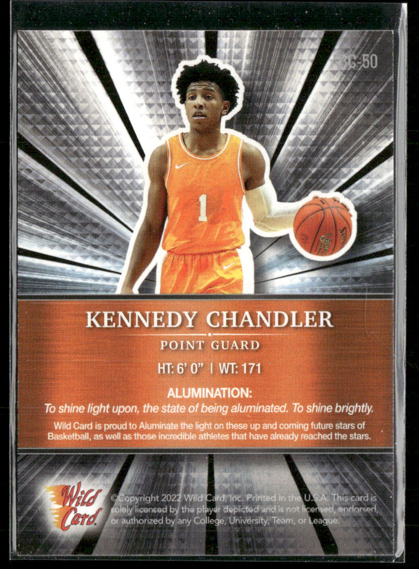 Kennedy Chandler 2021-22 Wild Card Alumination #ABC-50 Tennessee Volunteers