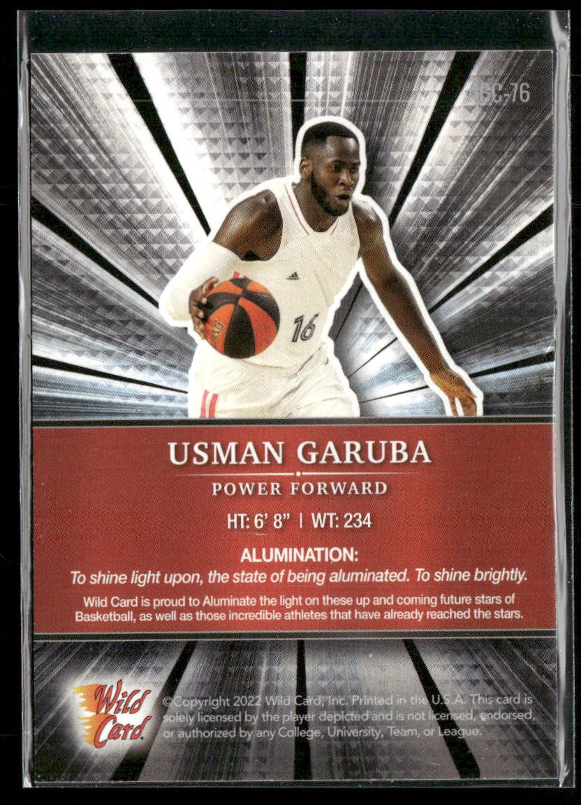 Usman Garuba 2021-22 Wild Card Alumination #ABC-76 Houston Rockets