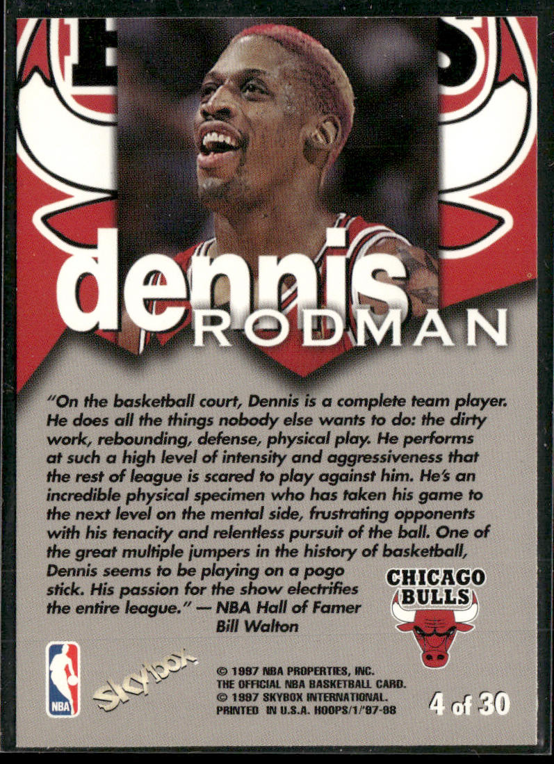 Dennis Rodman 1997-98 Hoops Talkin' Hoops #4 Chicago Bulls