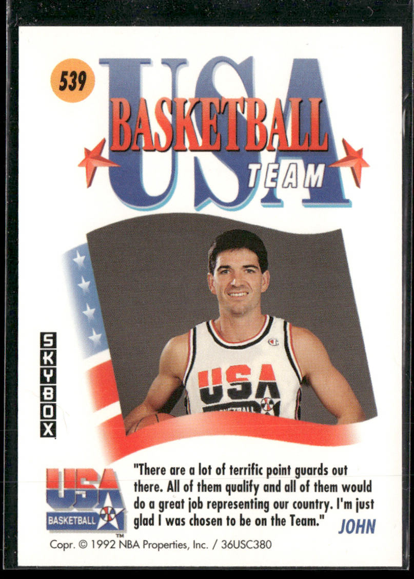John Stockton 1991-92 SkyBox #539 USA