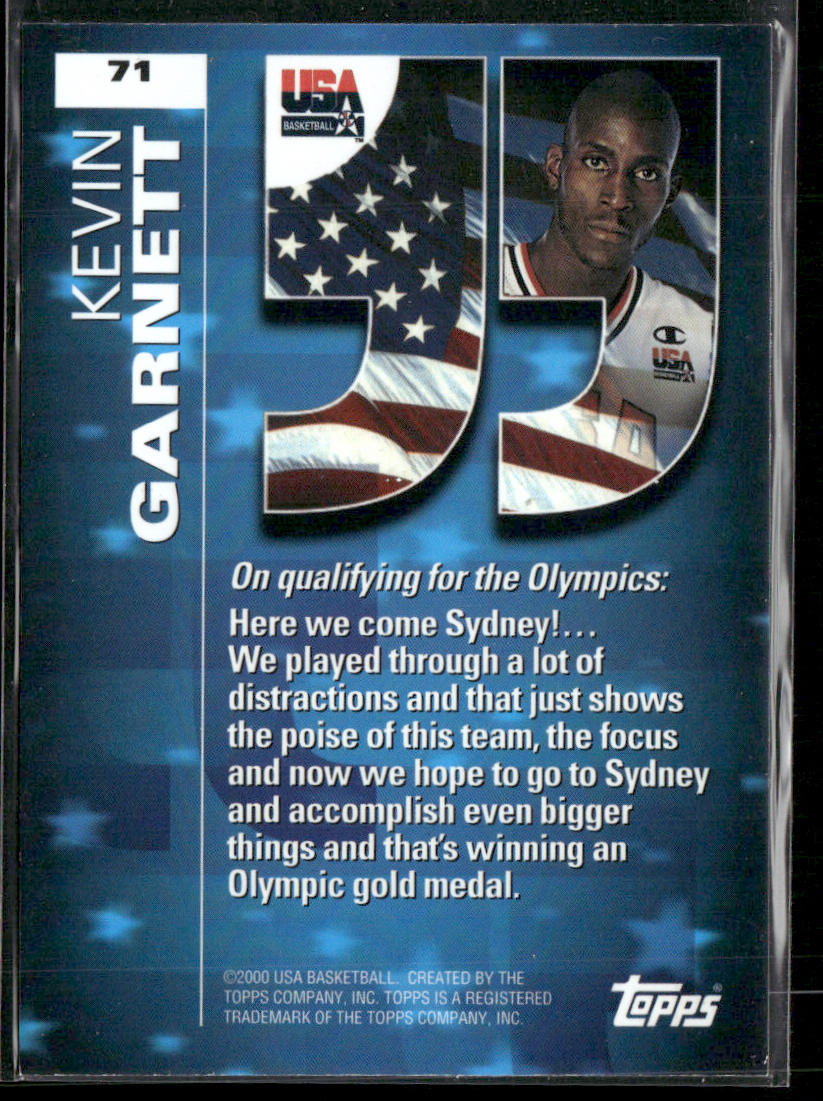 Kevin Garnett 2000 Topps Team USA #71 USA