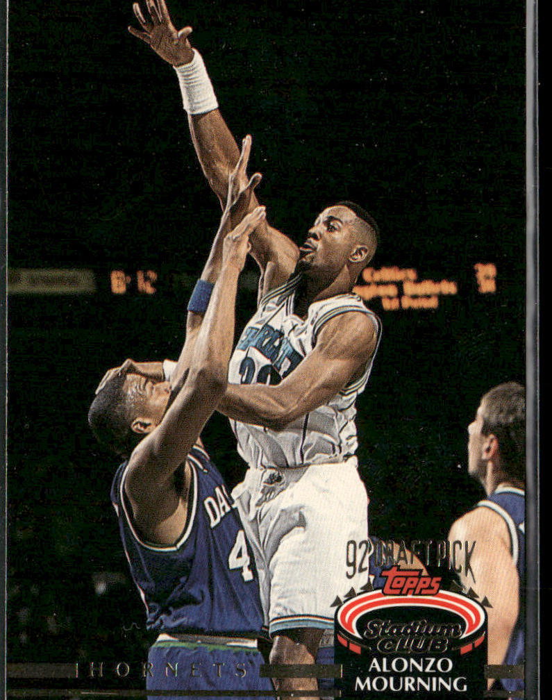 Alonzo Mourning 1992-93 Stadium Club #297 RC Charlotte Hornets