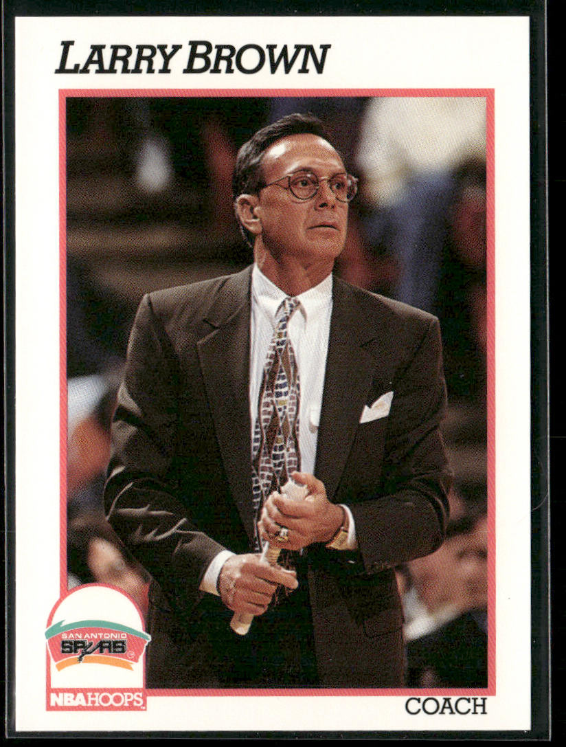 Larry Brown 1991-92 Hoops #244 San Antonio Spurs