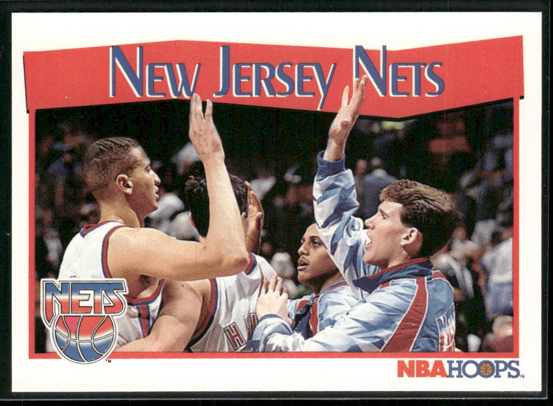 New Jersey Nets 1991-92 Hoops #290 New Jersey Nets
