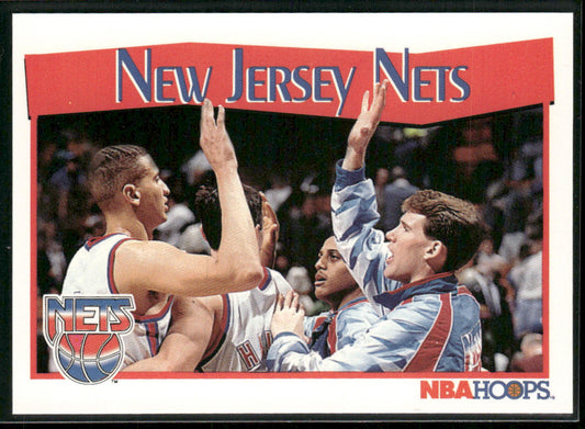 New Jersey Nets 1991-92 Hoops #290 New Jersey Nets
