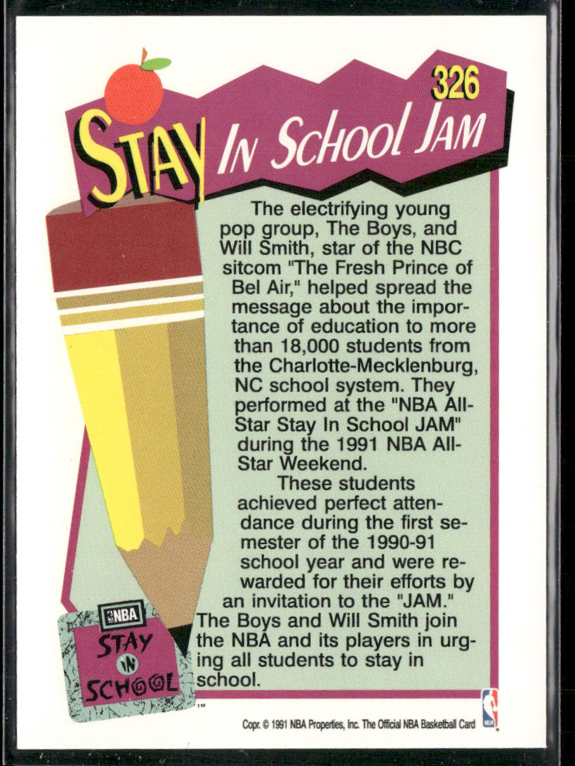 Jammin' with The Boys and Will Smith 1991-92 Hoops #326