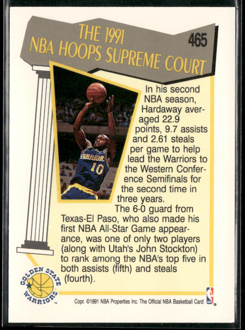Tim Hardaway 1991-92 Hoops #465 Golden State Warriors