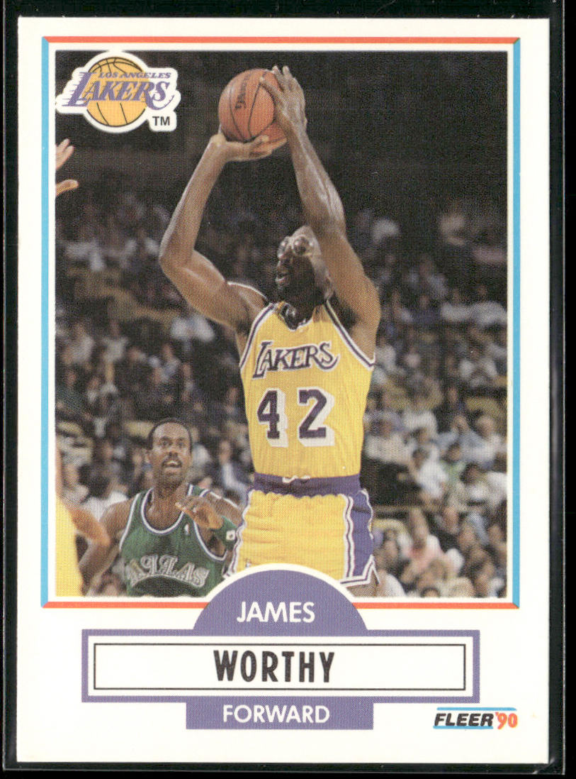 James Worthy 1990-91 Fleer #97 Los Angeles Lakers