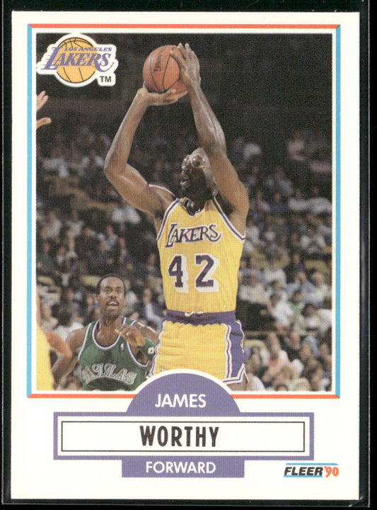 James Worthy 1990-91 Fleer #97 Los Angeles Lakers