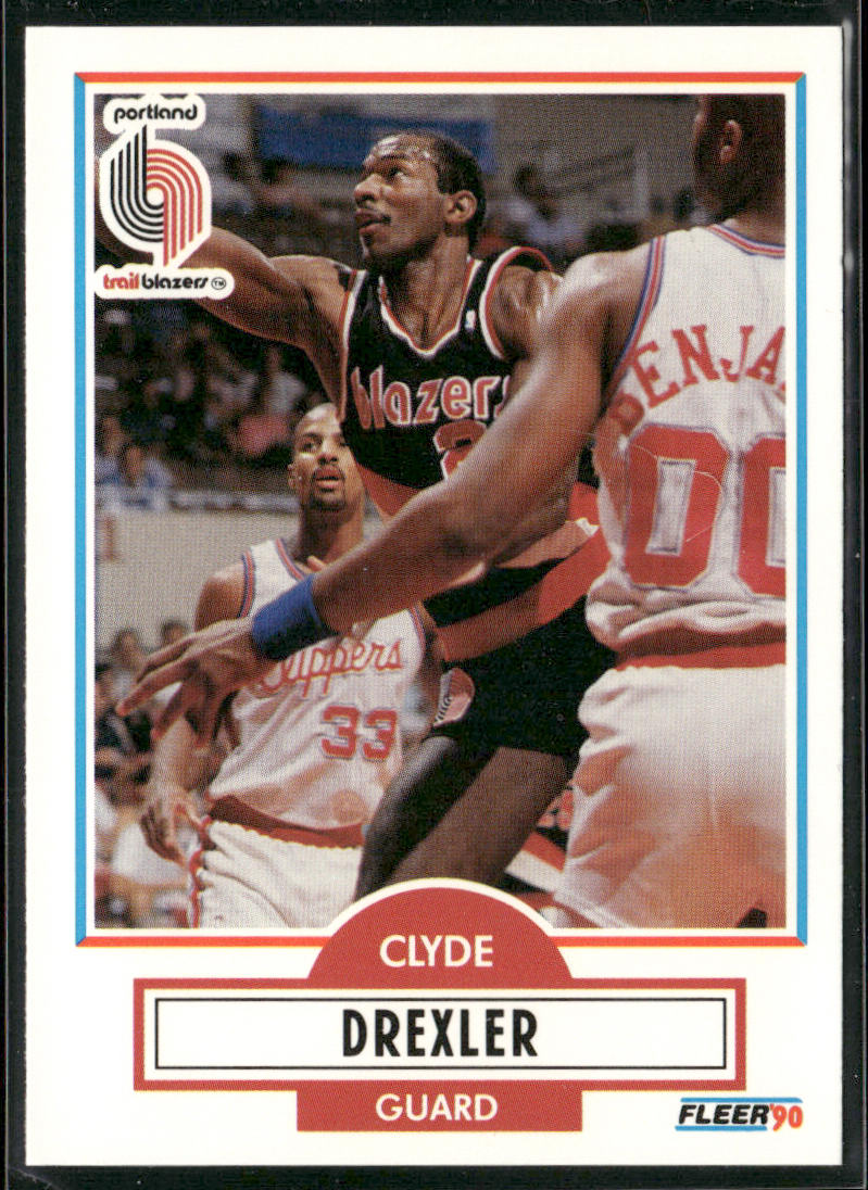 Clyde Drexler 1990-91 Fleer #154 Portland Trail Blazers