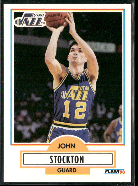 John Stockton 1990-91 Fleer #189 Utah Jazz