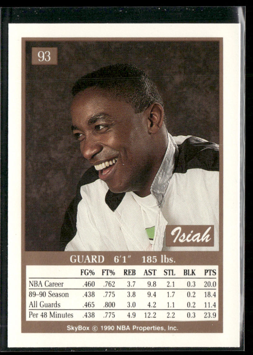 Isiah Thomas 1990-91 SkyBox #93 Detroit Pistons