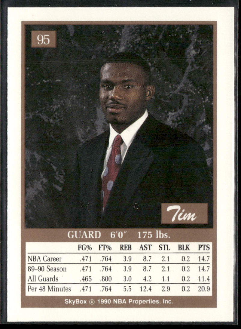 Tim Hardaway 1990-91 SkyBox #95 RC Golden State Warriors