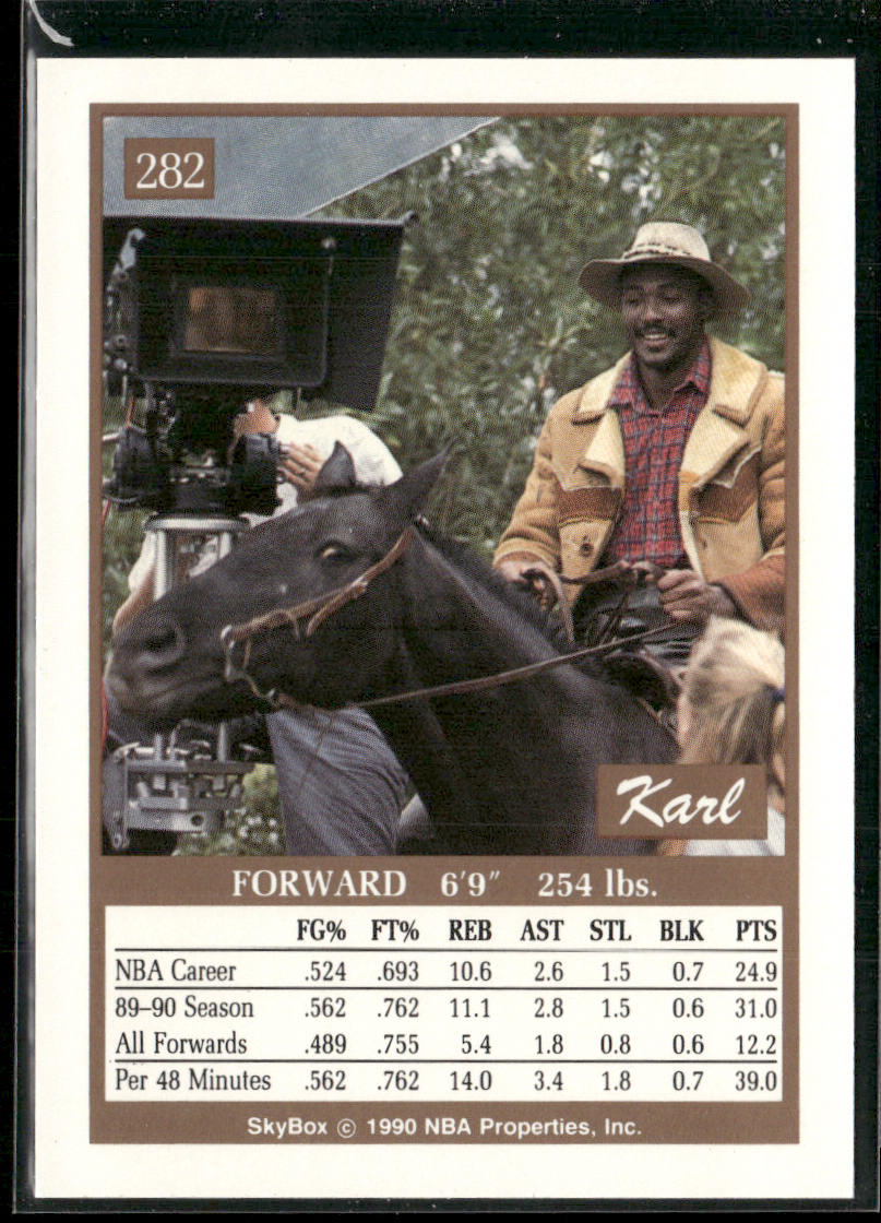 Karl Malone 1990-91 SkyBox #282 Utah Jazz
