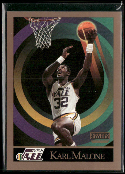 Karl Malone 1990-91 SkyBox #282 Utah Jazz