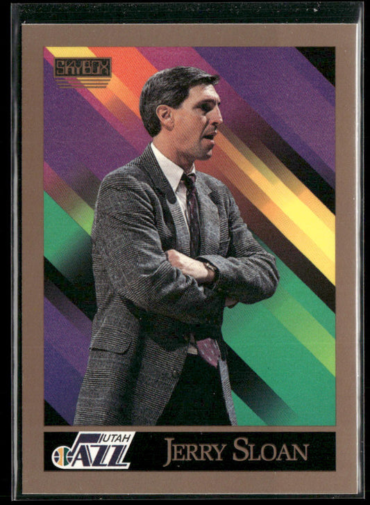 Jerry Sloan 1990-91 SkyBox #326 Utah Jazz