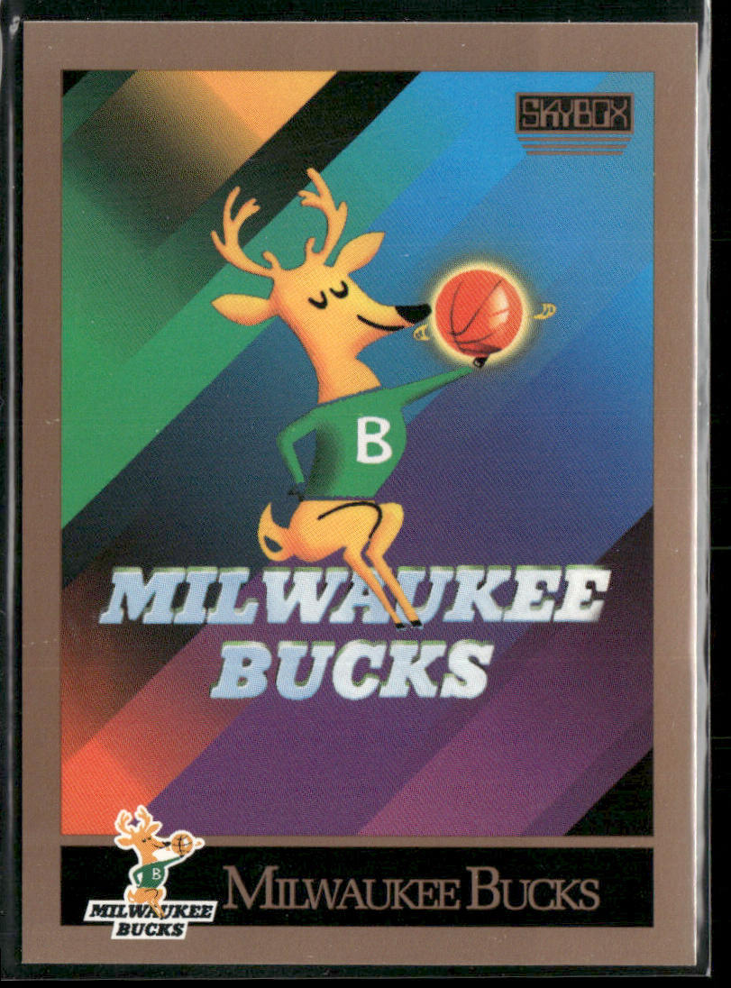Milwaukee Bucks Logo/Checklist CL 1990-91 SkyBox #342 Milwaukee Bucks