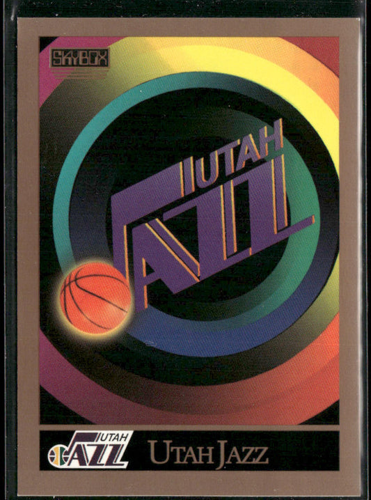 Utah Jazz Logo/Checklist CL 1990-91 SkyBox #353 Utah Jazz