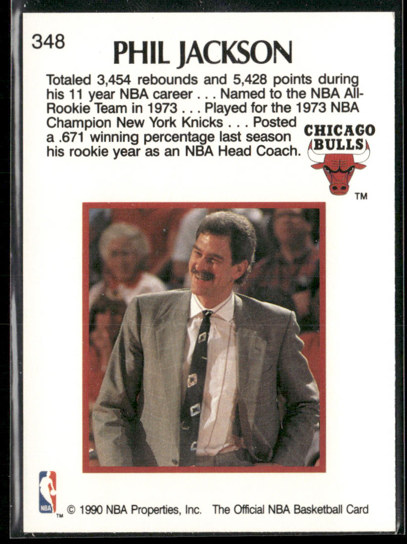 Phil Jackson 1990-91 Hoops #348