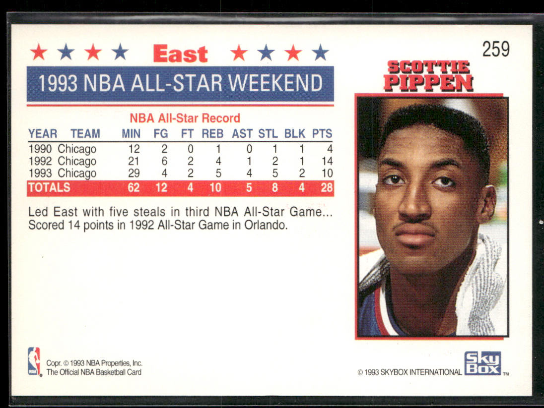 Scottie Pippen 1993-94 Hoops #259 Chicago Bulls