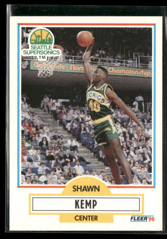 Shawn Kemp 1990-91 Fleer #178b RC Seattle SuperSonics