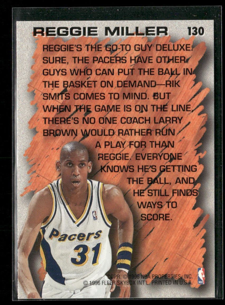 Reggie Miller 1996-97 Fleer #130 Indiana Pacers