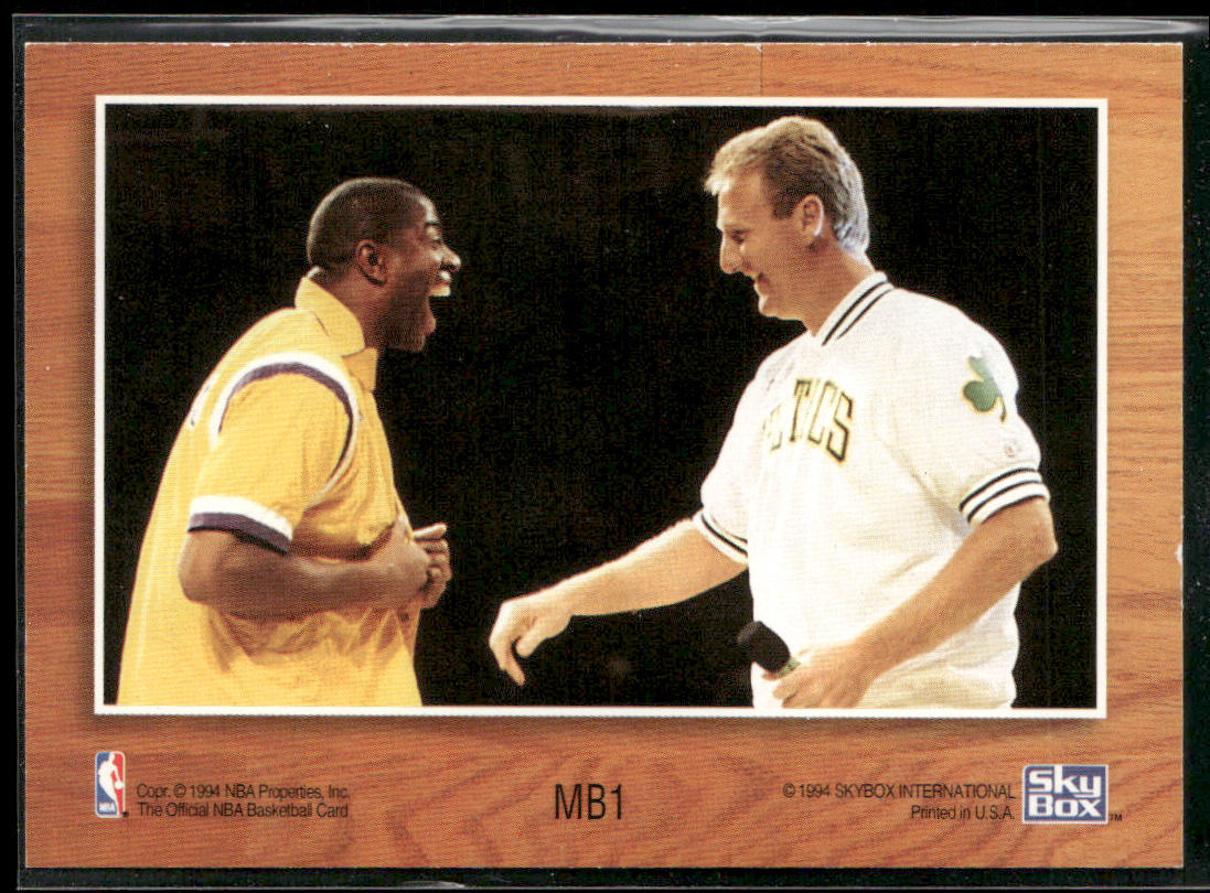Magic Johnson / Larry Bird 1993-94 Hoops #MB1