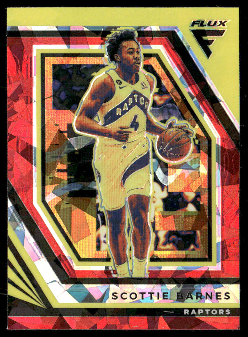 Scottie Barnes 2022-23 Panini Flux Red Cracked Ice #5 Toronto Raptors
