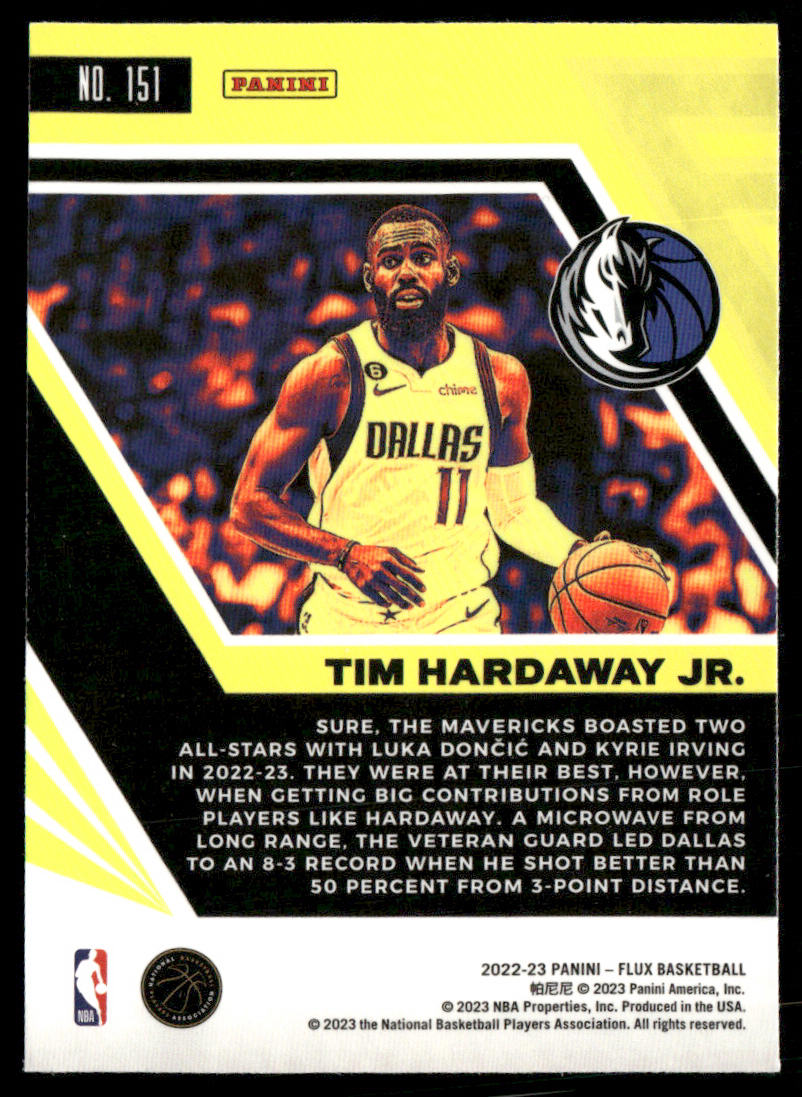 Tim Hardaway Jr. 2022-23 Panini Flux #151 Dallas Mavericks